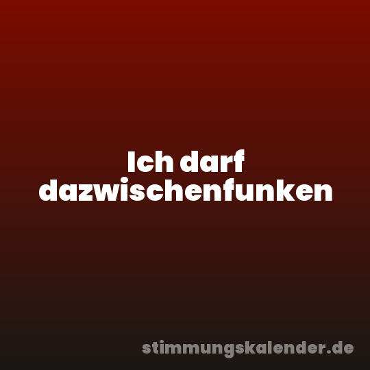 Ich darf dazwischenfunken