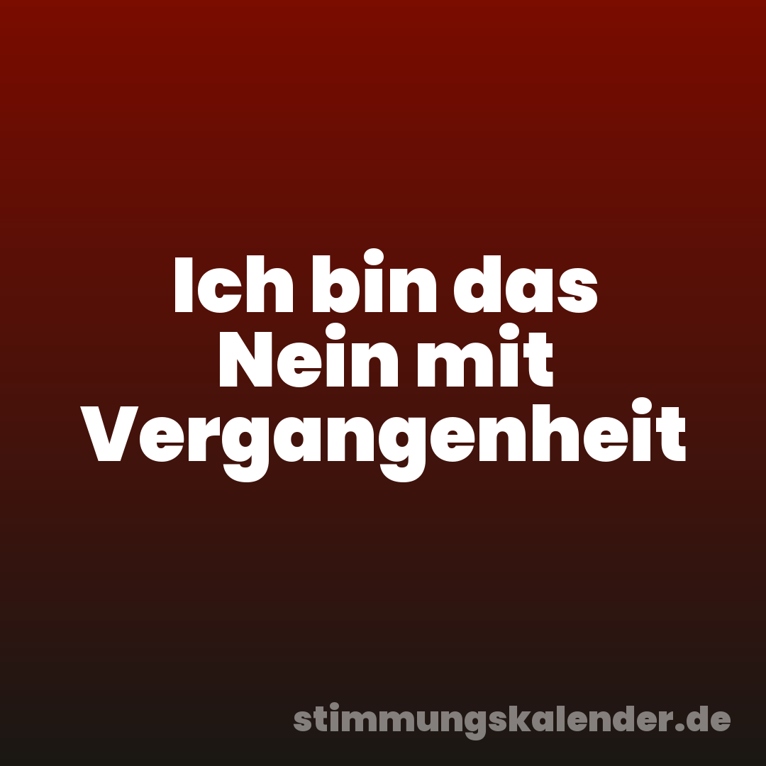 Ich bin das Nein mit Vergangenheit