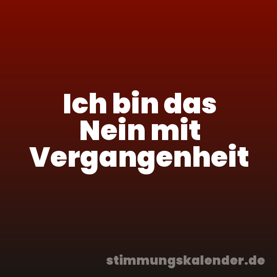 Ich bin das Nein mit Vergangenheit