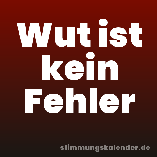 Wut ist kein Fehler