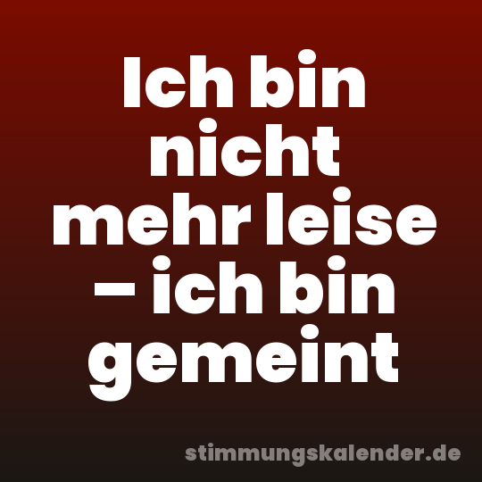 Ich bin nicht mehr leise – ich bin gemeint