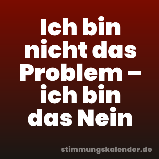 Ich bin nicht das Problem – ich bin das Nein