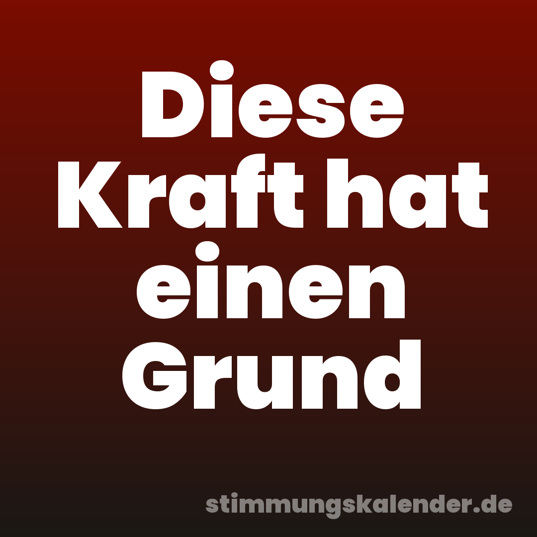 Diese Kraft hat einen Grund