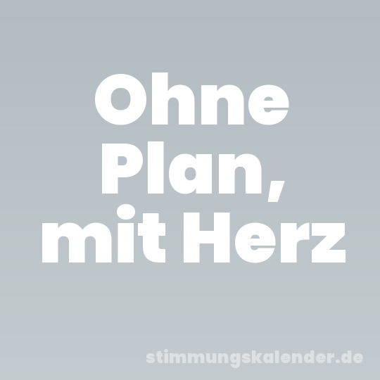 Ohne Plan, mit Herz