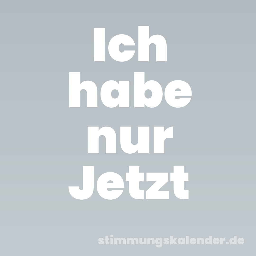 Ich habe nur Jetzt