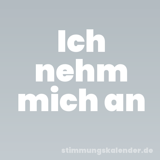 Ich nehm mich an