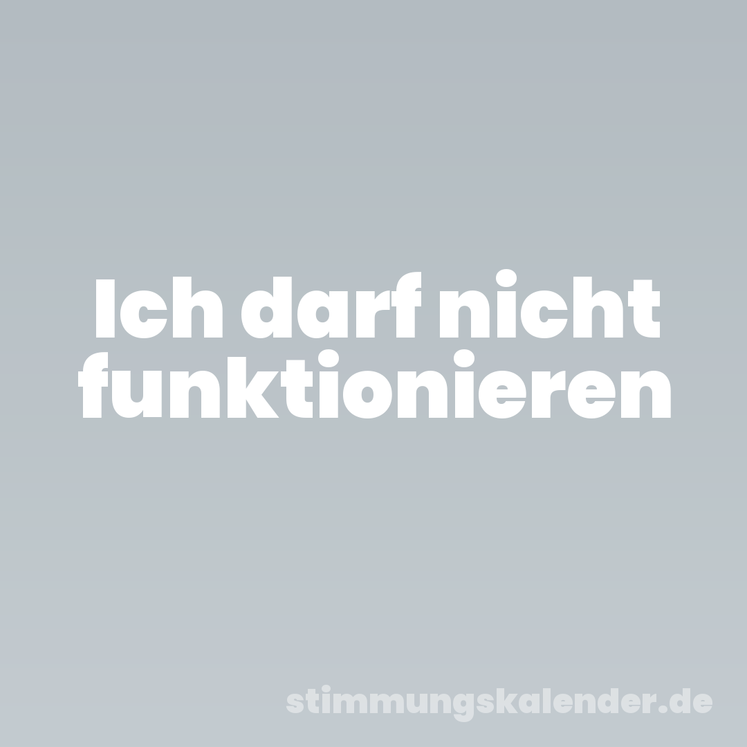 Ich darf nicht funktionieren