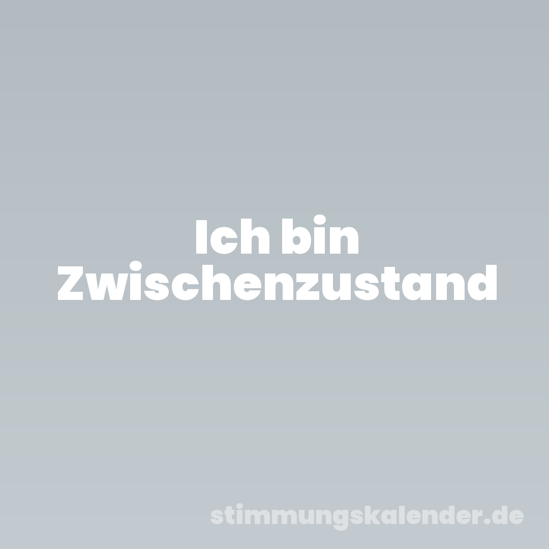 Ich bin Zwischenzustand