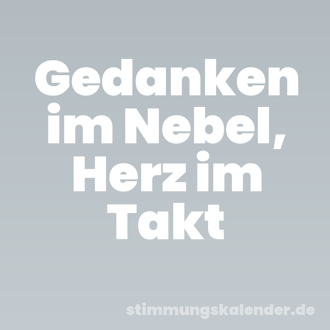 Gedanken im Nebel, Herz im Takt
