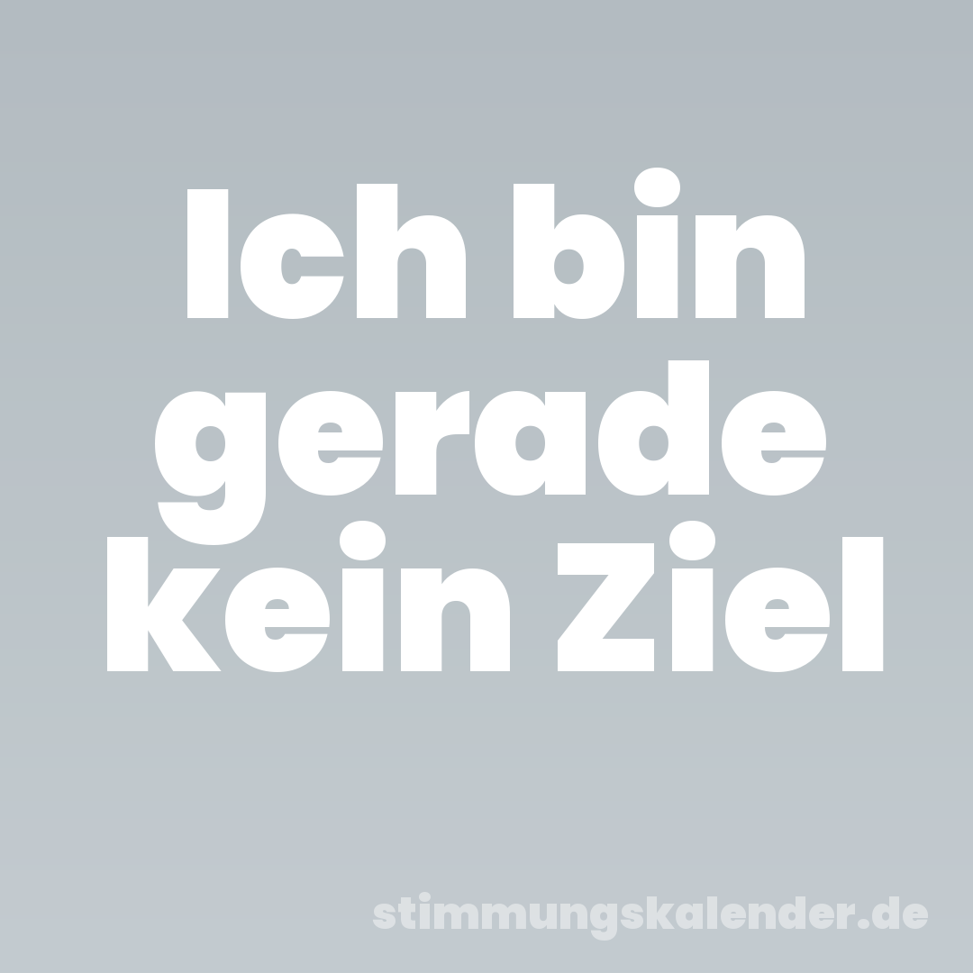 Ich bin gerade kein Ziel