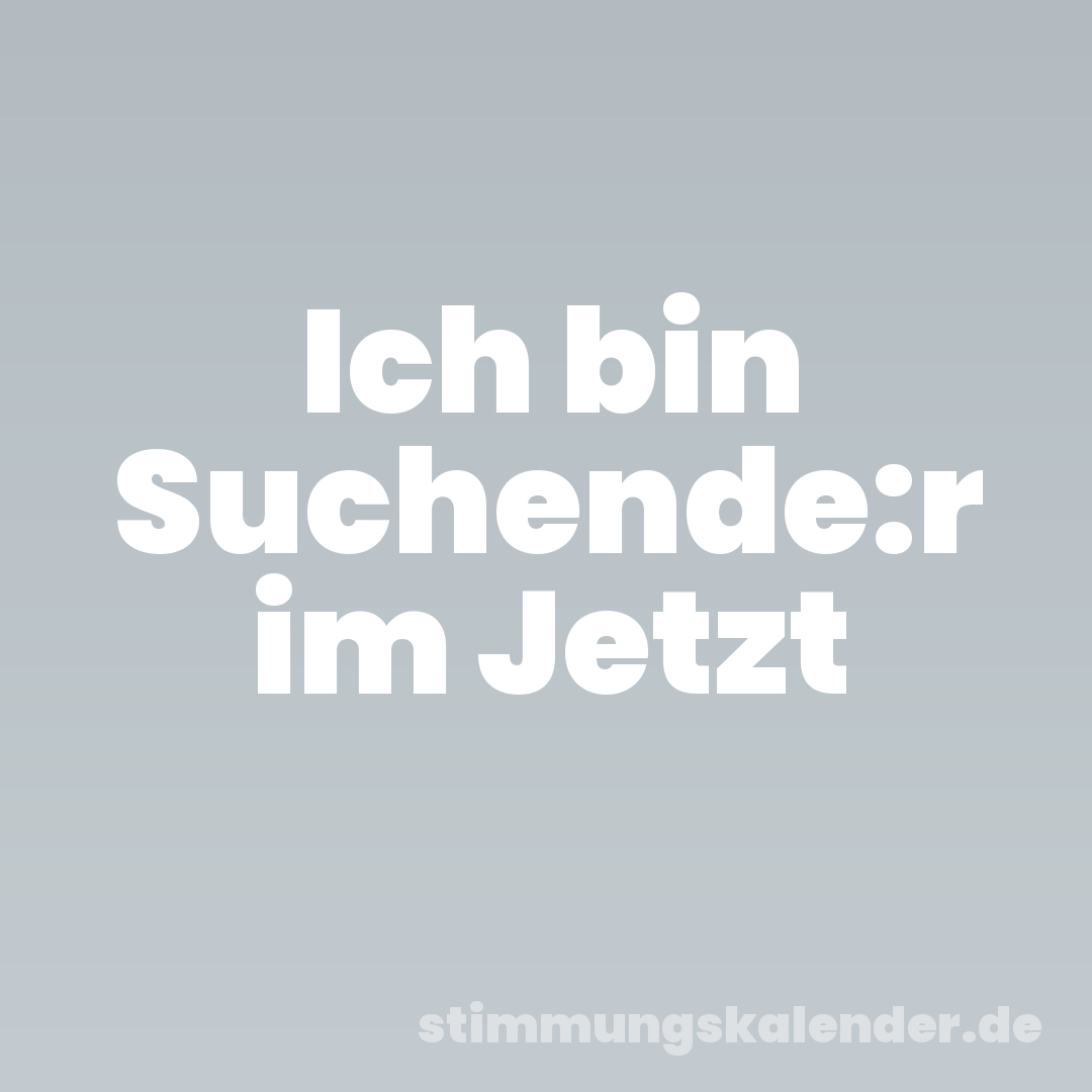 Ich bin Suchende:r im Jetzt