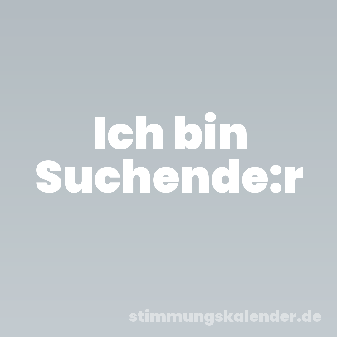 Ich bin Suchende:r