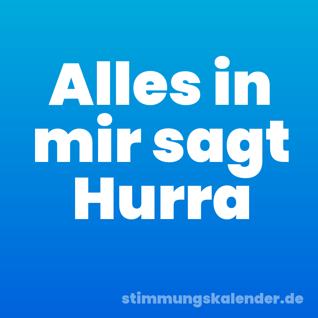 Alles in mir sagt Hurra