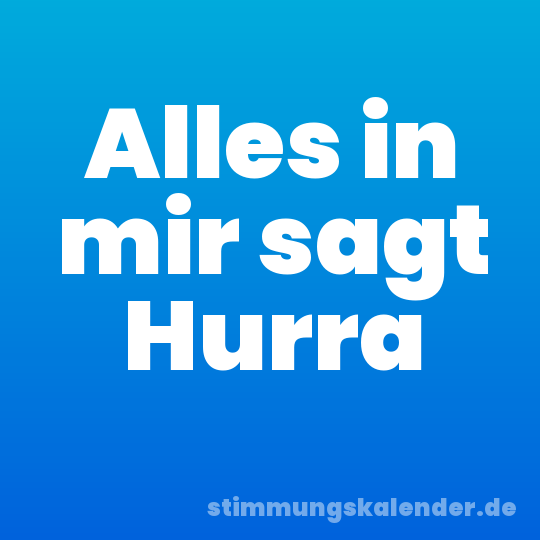 Alles in mir sagt Hurra
