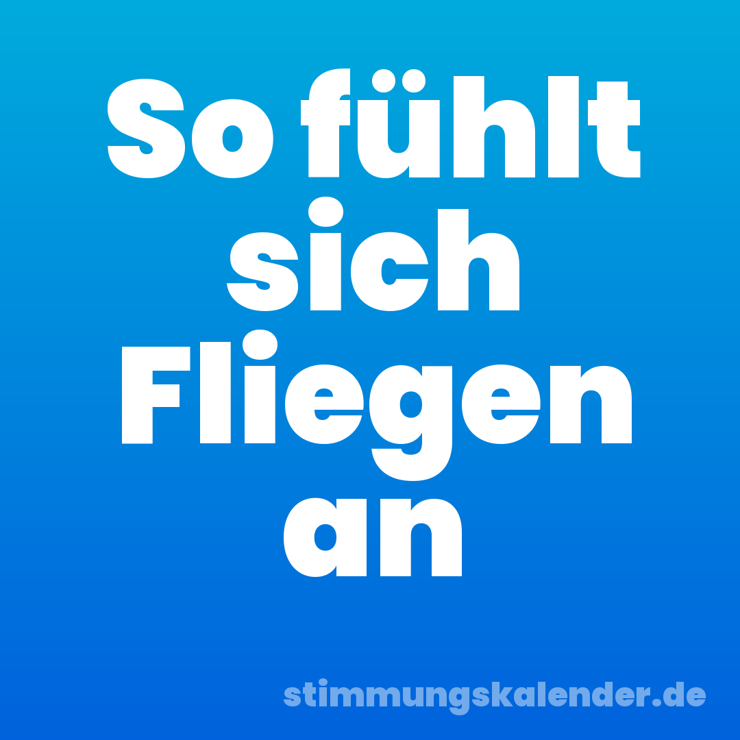 So fühlt sich Fliegen an