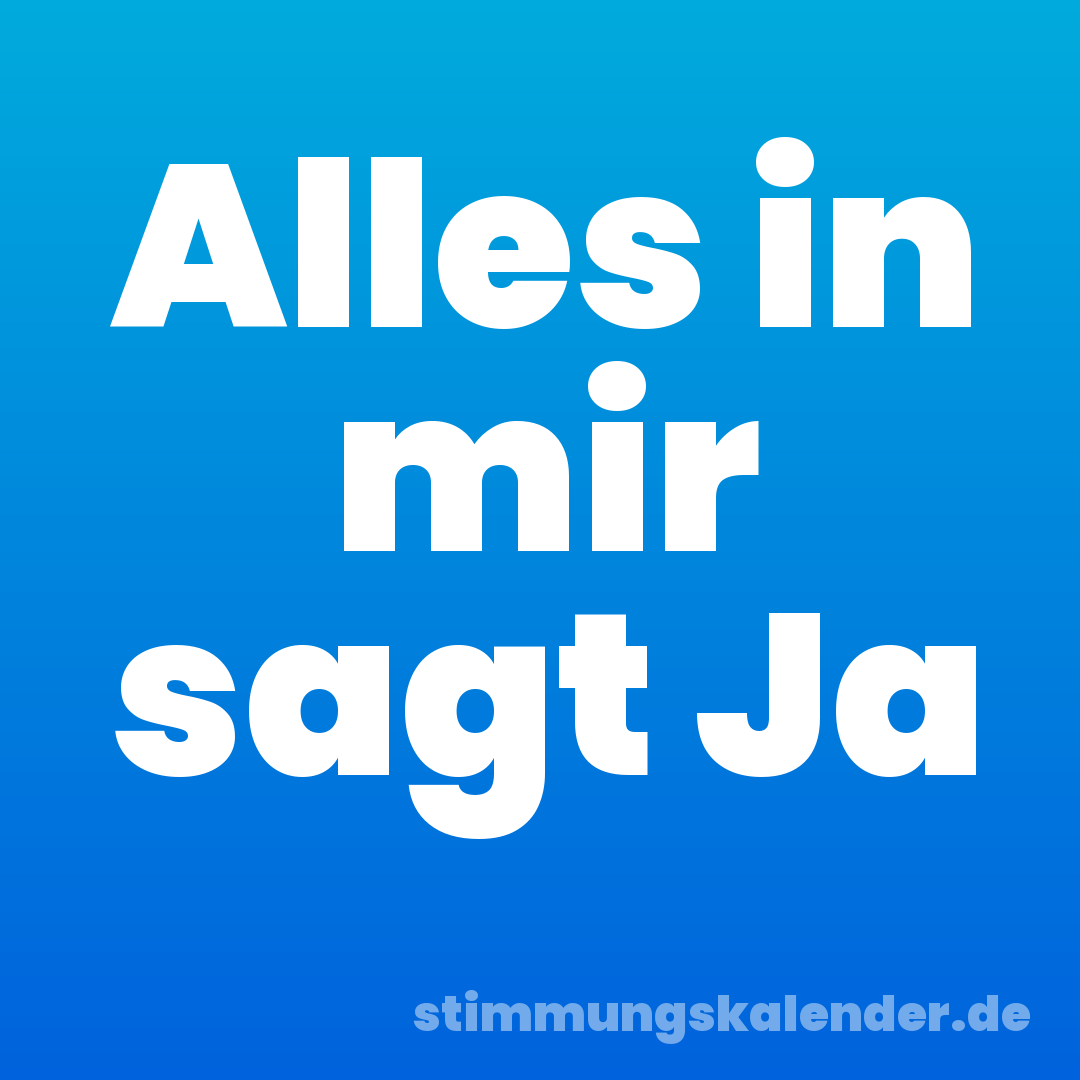Alles in mir sagt Ja