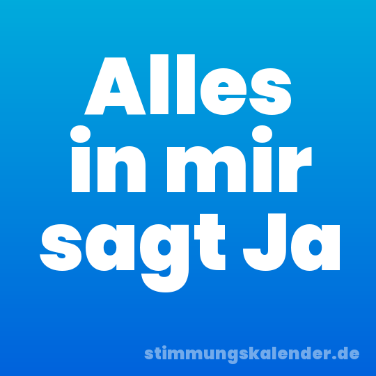 Alles in mir sagt Ja