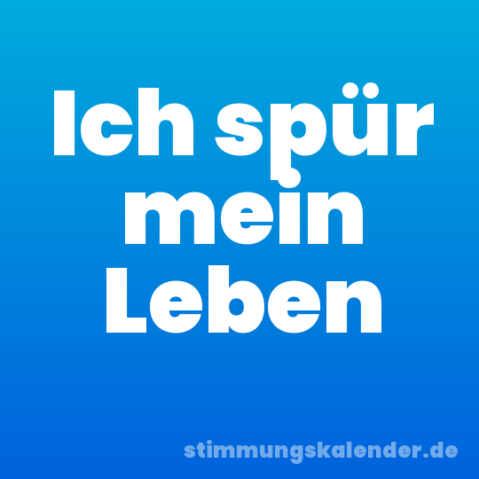 Ich spür mein Leben