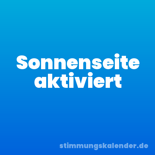Sonnenseite aktiviert
