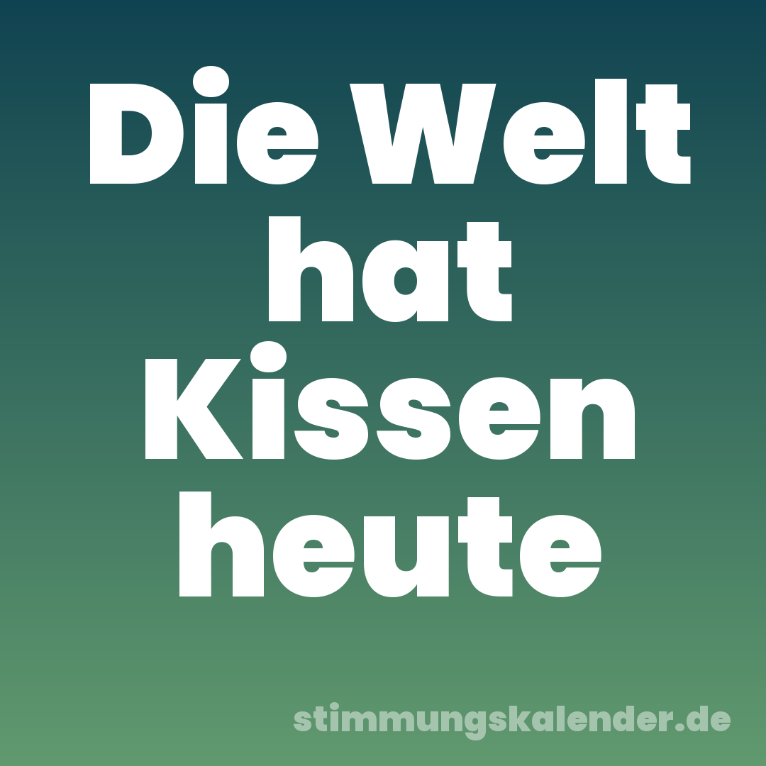 Die Welt hat Kissen heute