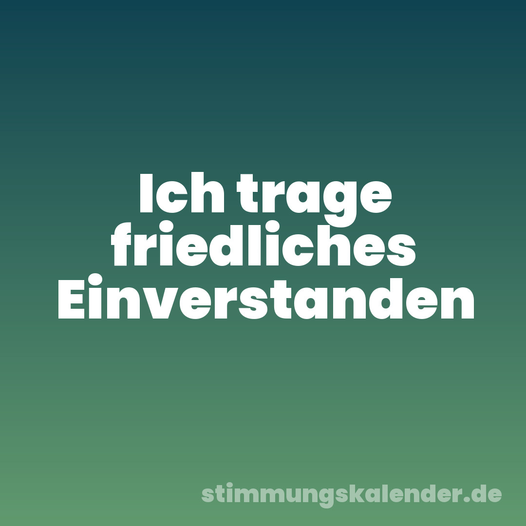 Ich trage friedliches Einverstanden
