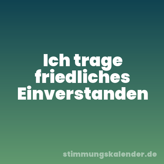 Ich trage friedliches Einverstanden