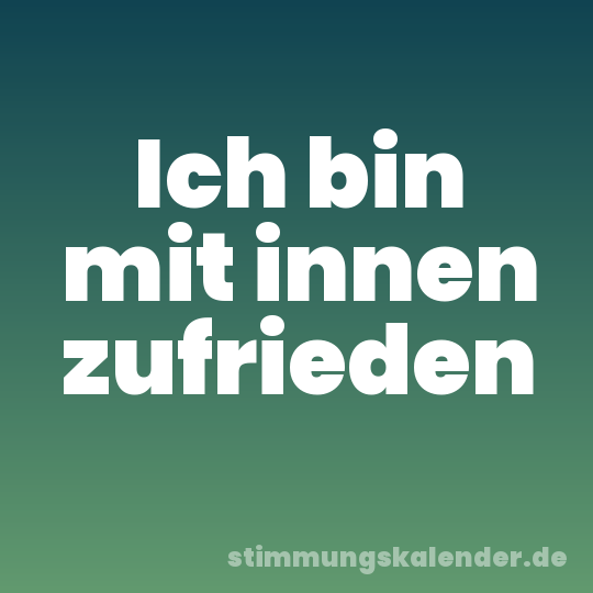 Ich bin mit innen zufrieden